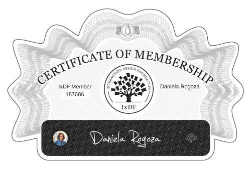 Daniela's Certificate of membership
