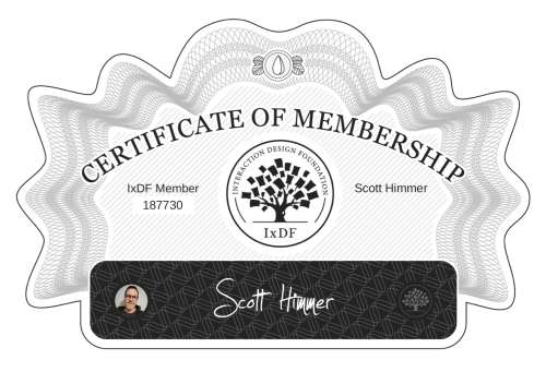 Scott's Certificate of membership