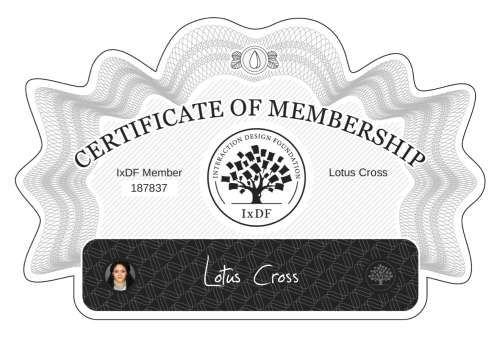 Lotus's Certificate of membership