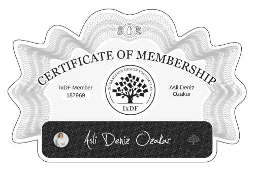 Asli's Certificate of membership