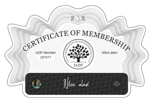 Niloo's Certificate of membership