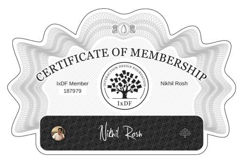 Nikhil's Certificate of membership