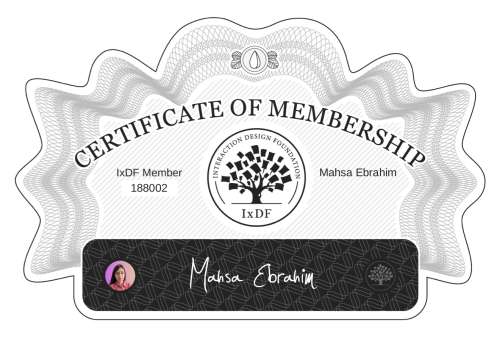 Mahsa's Certificate of membership