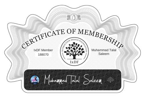 Muhammad's Certificate of membership