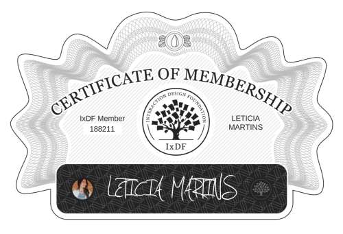 LETICIA's Certificate of membership