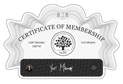 Yuri's Certificate of membership