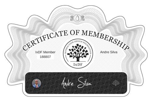 André's Certificate of membership