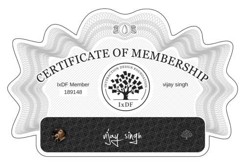 vijay's Certificate of membership