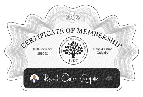 Rashid's Certificate of membership