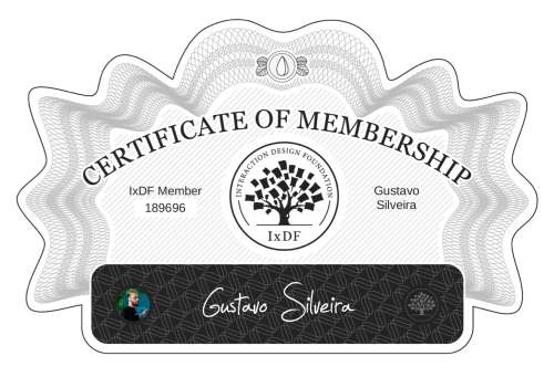 Gustavo's Certificate of membership