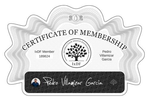 Pedro's Certificate of membership