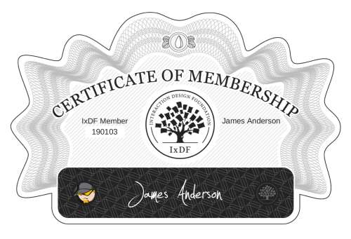 James's Certificate of membership
