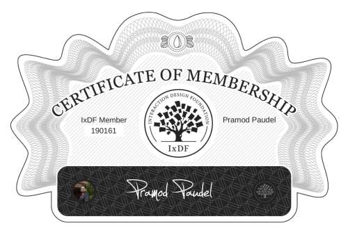 Pramod's Certificate of membership