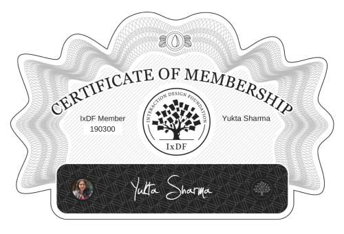 Yukta's Certificate of membership