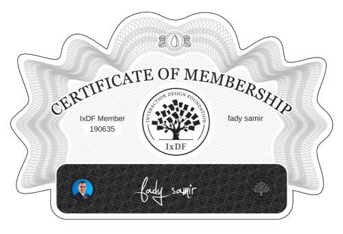 fady's Certificate of membership