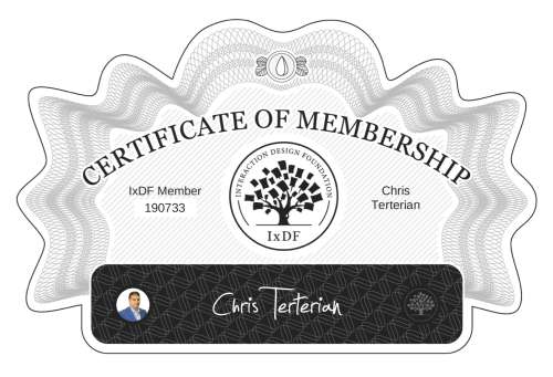 Chris's Certificate of membership