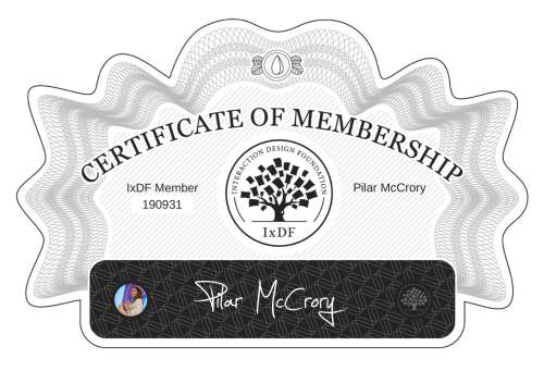 Pilar's Certificate of membership