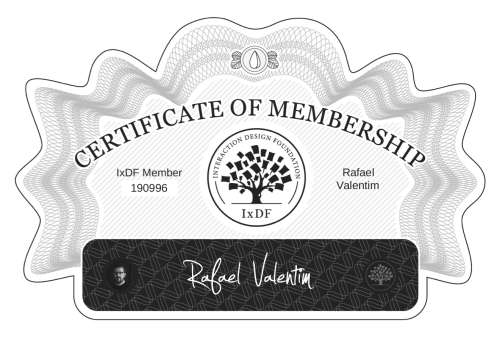 Rafael's Certificate of membership