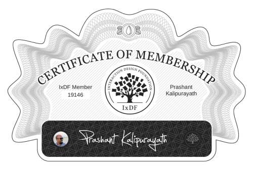 Prashant's Certificate of membership