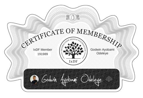 Godwin's Certificate of membership