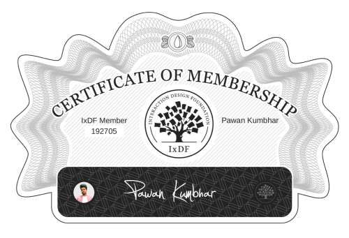 Pawan's Certificate of membership