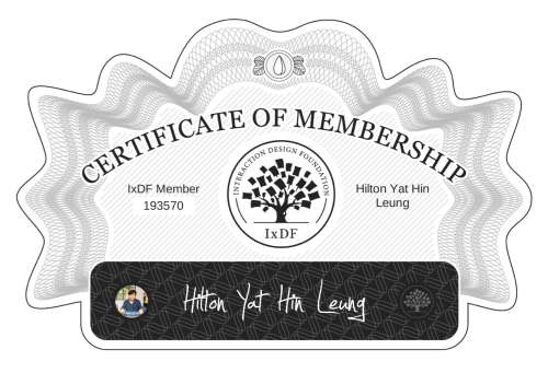 Hilton's Certificate of membership