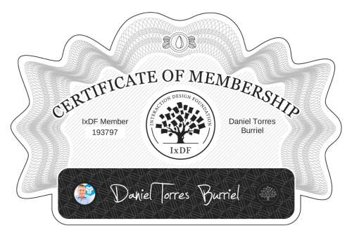 Daniel's Certificate of membership