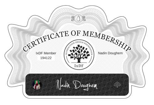 Nadin's Certificate of membership