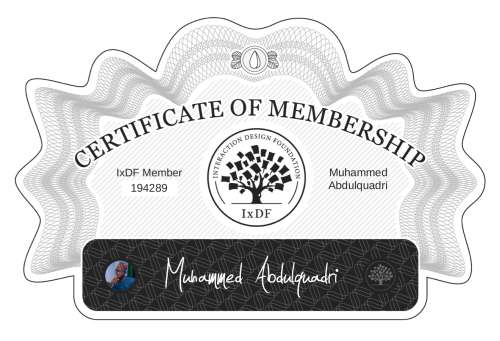 Muhammed's Certificate of membership