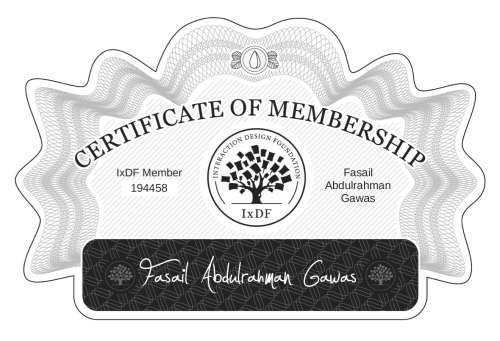 Fasail's Certificate of membership