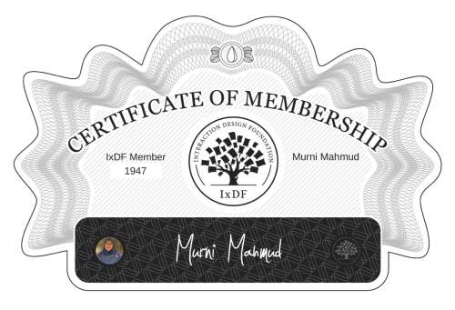 Murni's Certificate of membership