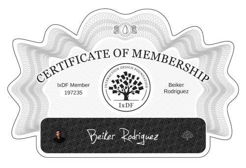 Beiker's Certificate of membership