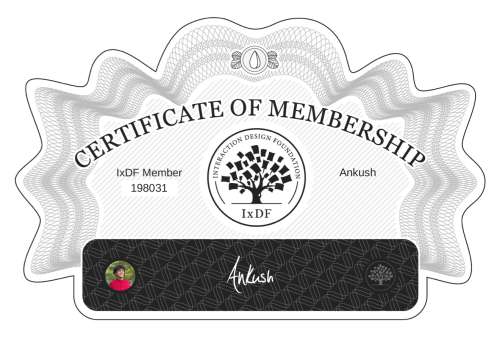 Ankush's Certificate of membership