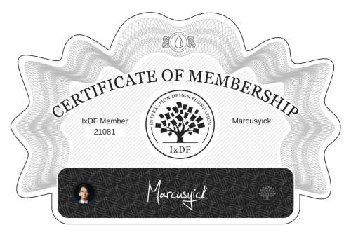 Marcusyick's Certificate of membership
