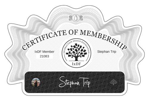 Stephan's Certificate of membership
