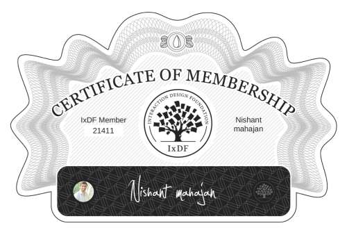 Nishant's Certificate of membership