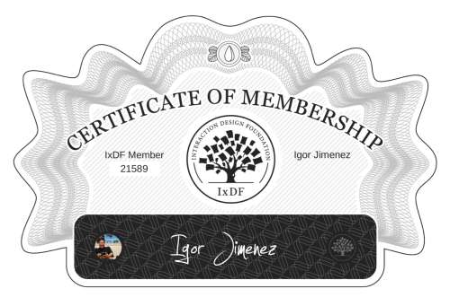 Igor's Certificate of membership