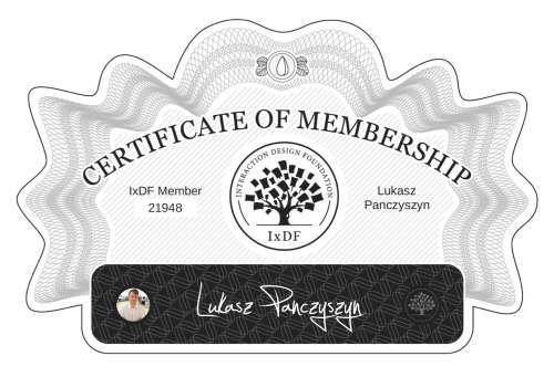 Łukasz's Certificate of membership