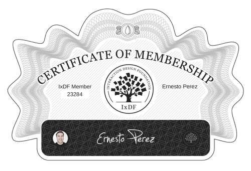 Ernesto's Certificate of membership