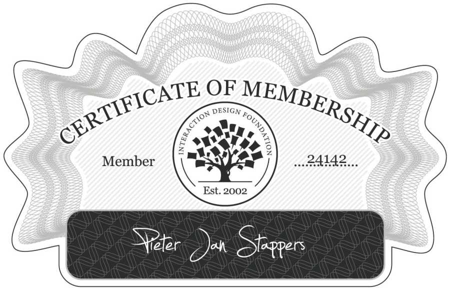 Pieter Jan Stappers: Certificate of Membership