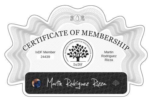 Martin's Certificate of membership