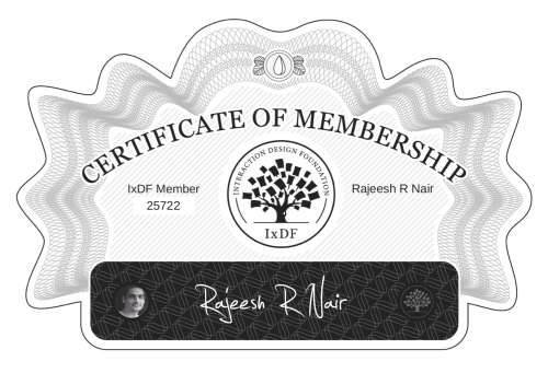 Rajeesh's Certificate of membership
