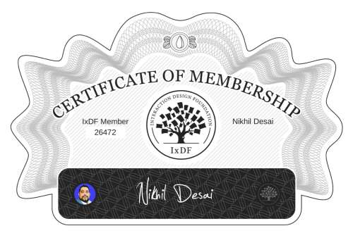 Nikhil's Certificate of membership