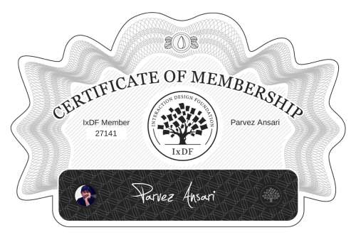 Parvez's Certificate of membership