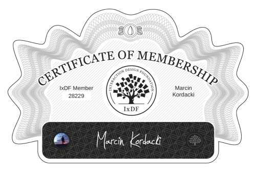 Marcin's Certificate of membership