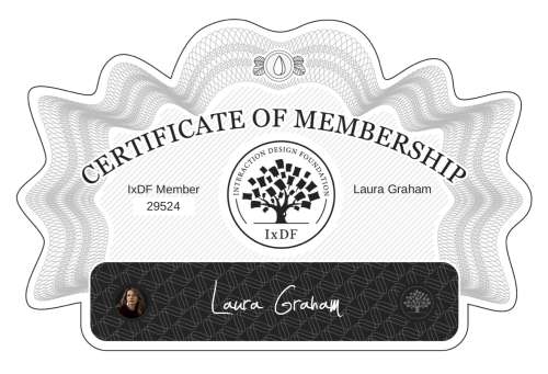 Laura's Certificate of membership