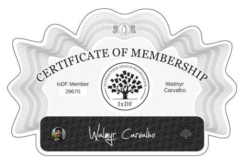 Walmyr's Certificate of membership