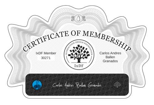 Carlos's Certificate of membership