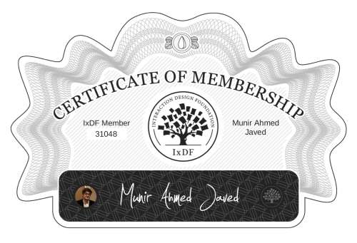Munir's Certificate of membership
