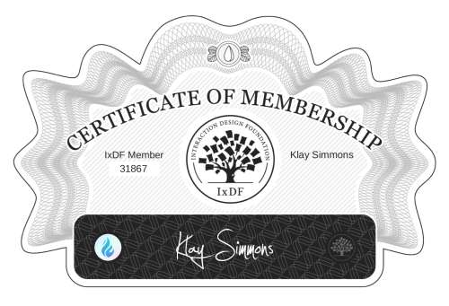 Klay's Certificate of membership